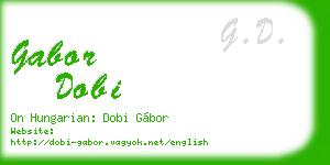 gabor dobi business card